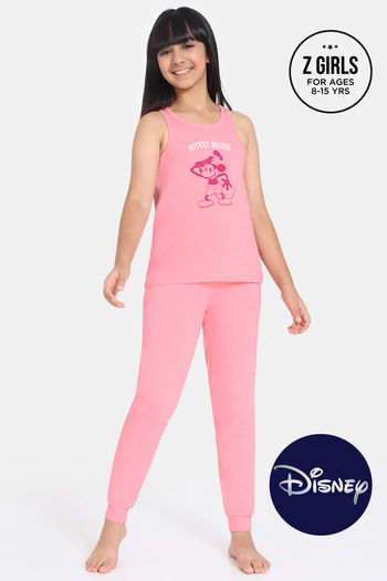 Buy Zivame Girls Disney Knit Cotton Loungewear Set - Flamingo Pink
